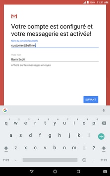 Touchez SUIVANT.