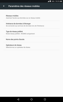Touchez Type de réseau préféré.