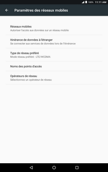Le type de réseau préféré a été modifié.