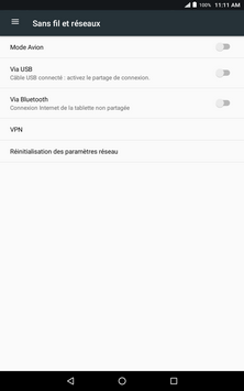 Touchez Réinitialisation des paramètres réseau.