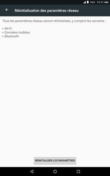 Touchez RÉINITIALISER LES PARAMÈTRES.