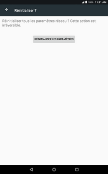 Touchez RÉINITIALISER LES PARAMÈTRES.