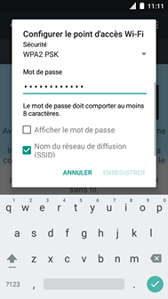 Supprimez le texte actuel et entrez votre mot de passe désiré.