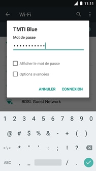 Touchez CONNEXION.