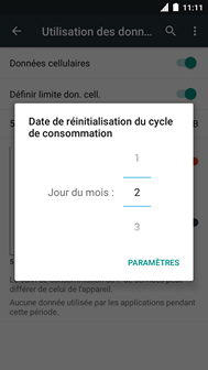 Touchez PARAMÈTRES.