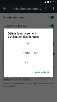 Touchez PARAMÈTRES.