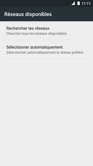 Touchez Rechercher les réseaux.