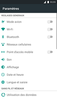 Touchez Réseaux cellulaires.
