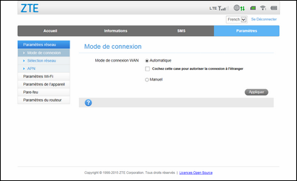 Cliquez sur Paramètres de l