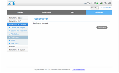Cliquez sur Redémarrer.