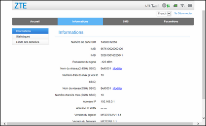 Cliquez sur Statistiques.