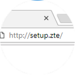 Entrez http://setup.ZTE dans la barre d’adresses, puis appuyez sur la touche Entrée de votre clavier.