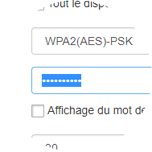 Pour changer le mot de passe Wi-Fi : supprimez le mot de passe actuel.