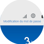 Puisque le mot de passe par défaut nʼest pas sécurisé, vous devriez le changer la première fois que vous ouvrez une session. Pour ce faire, cliquez sur Modifier du mot de passe.