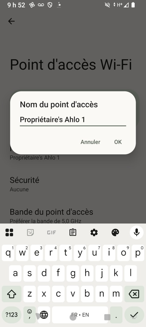 Pour modifier le nom de la zone d