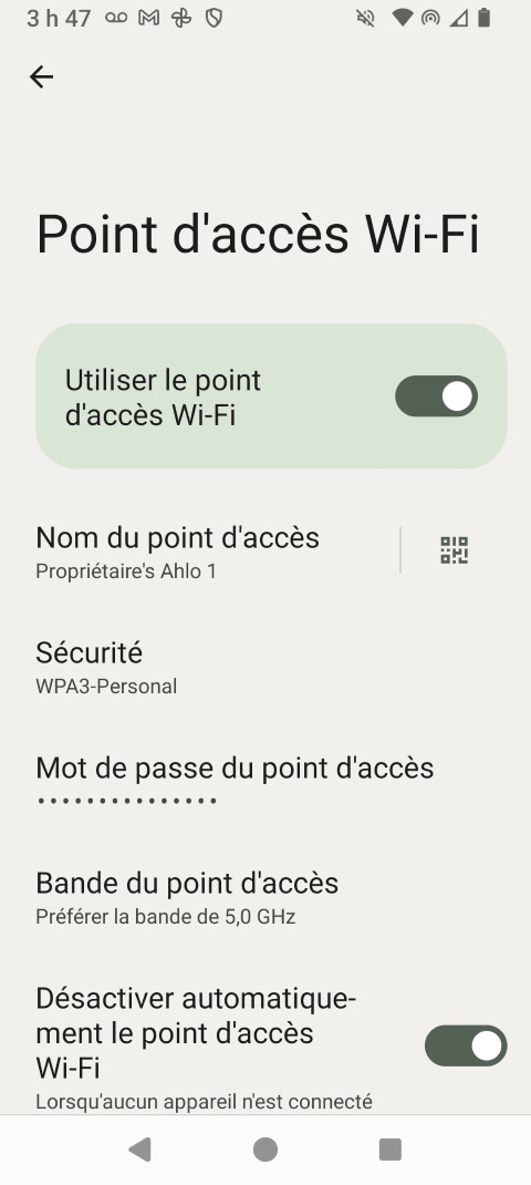Touchez Nom du point d